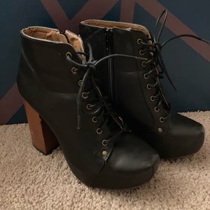 Lace up ankle boots